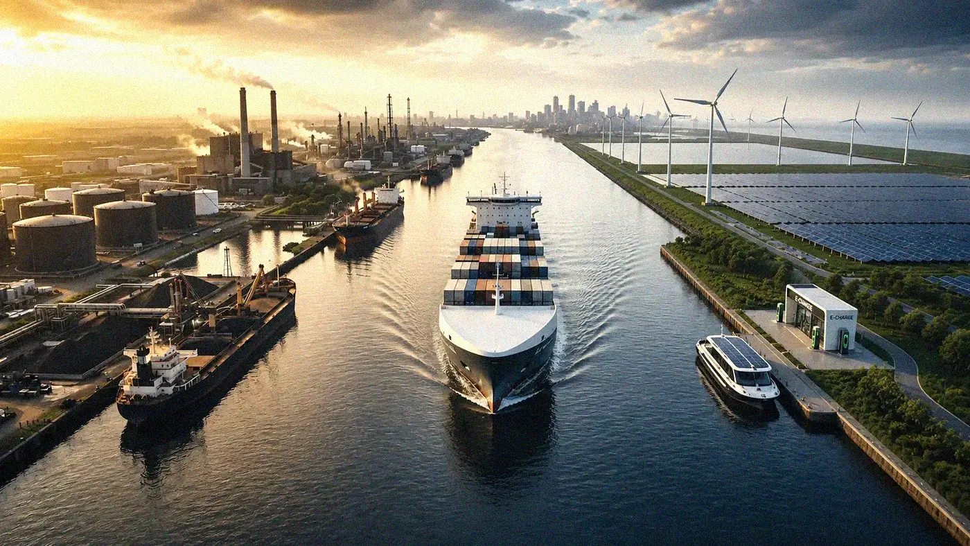 Port en transition énergétique : énergies conventionnelles et renouvelables côte à côte